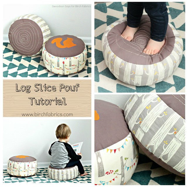 Free PDF Pattern | Log Slice Pouf | by Swoodson Says