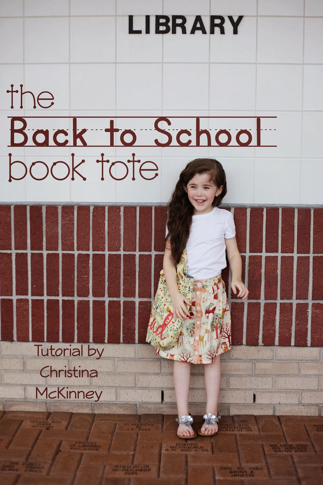 Tutorial | Back To School Book Tote | by Christina McKinney