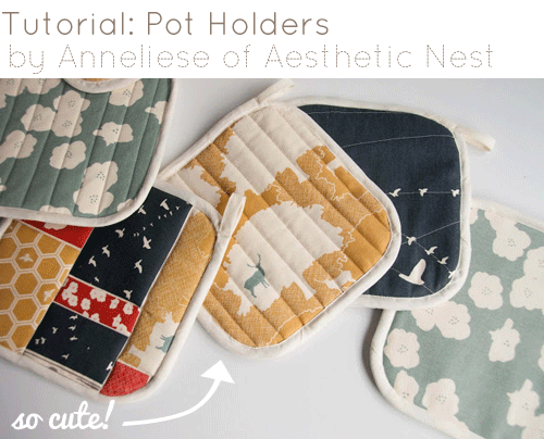 Tutorial: Organic Canvas Pot Holders from Guest Blogger: Aesthetic Nest.