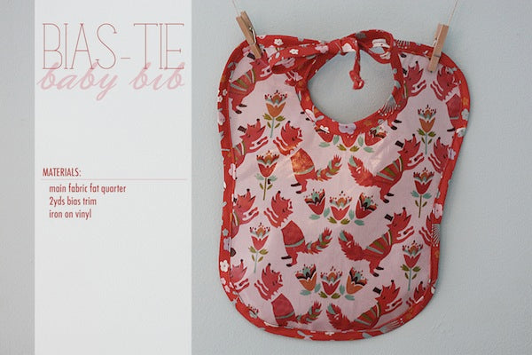 Tutorial: Bias Tie Baby Bib by Guest Blogger Littlest Pretty Things