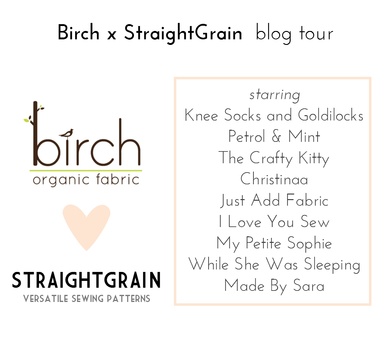 Birch Fabrics + Straight Grain Patterns Blog Tour!