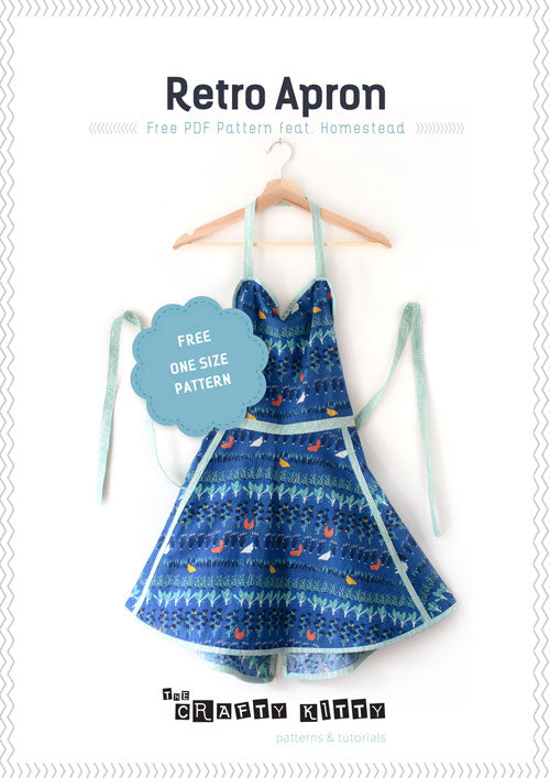 Blog Hop & Free PDF Pattern | Retro Apron by The Crafty Kitty