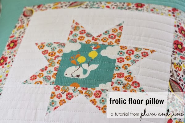 Tutorial | Frolic Floor Pillow | by Plum and June