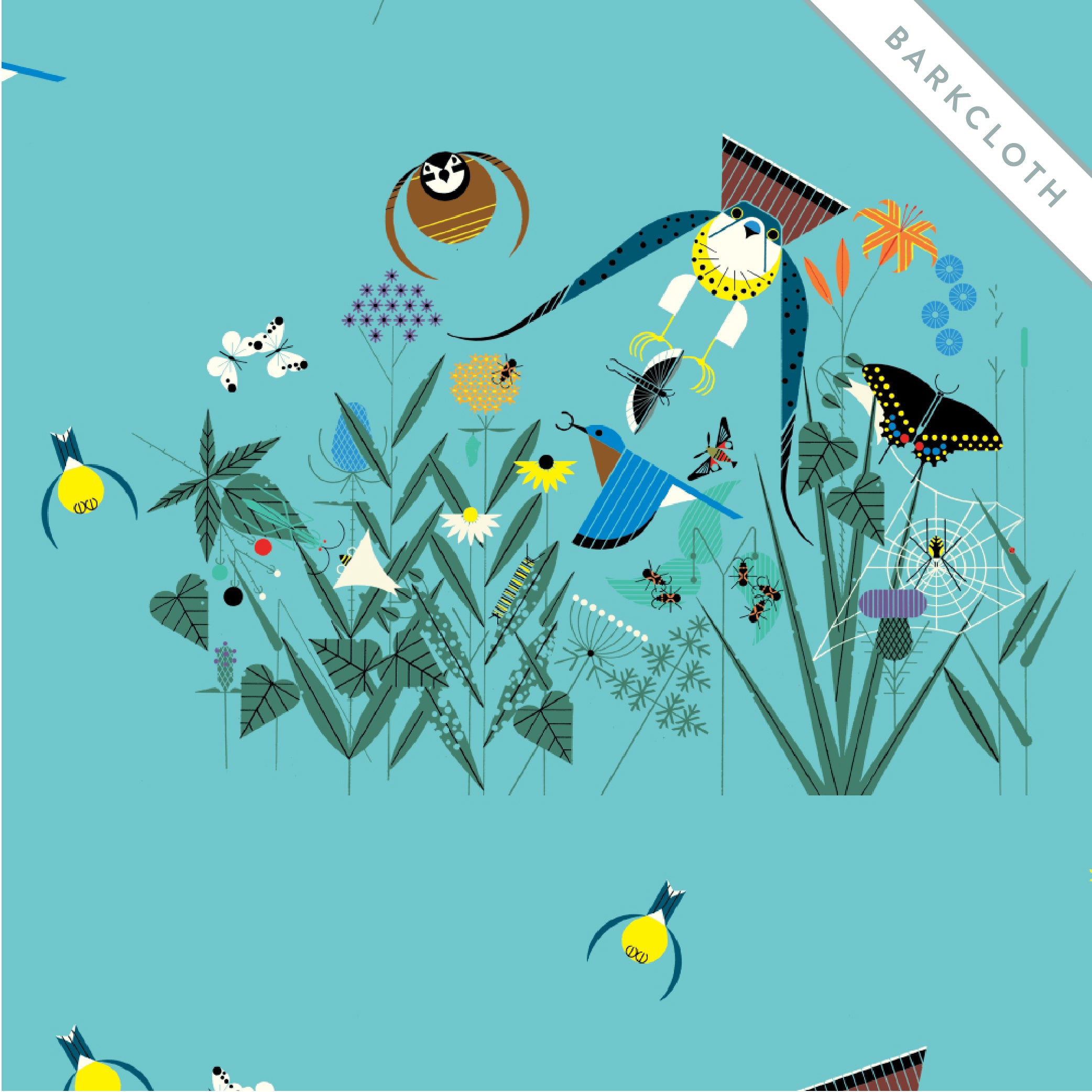 Field of Birds Barkcloth