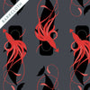 Squid and Whale Barkcloth