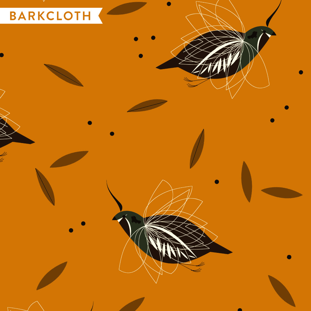 Large Mountain Quail Barkcloth