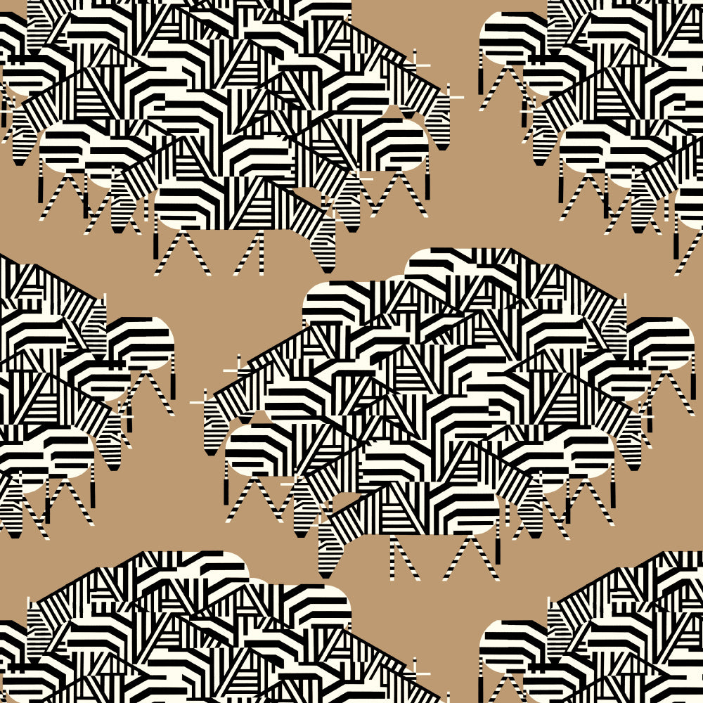 Serengeti Spaghetti Barkcloth