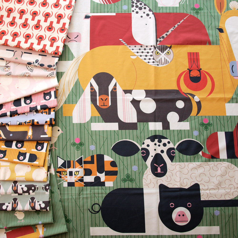 Charley Harper Best Friends Fat Quarter Bundle, 13 Total
