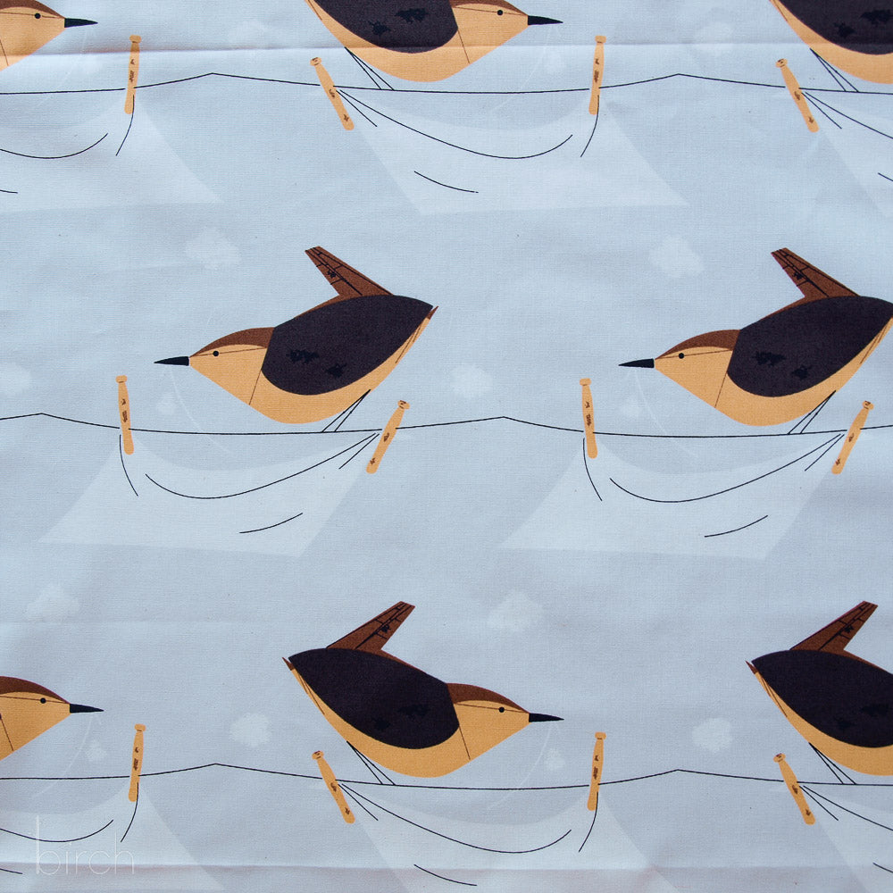 Wren on the Line Poplin