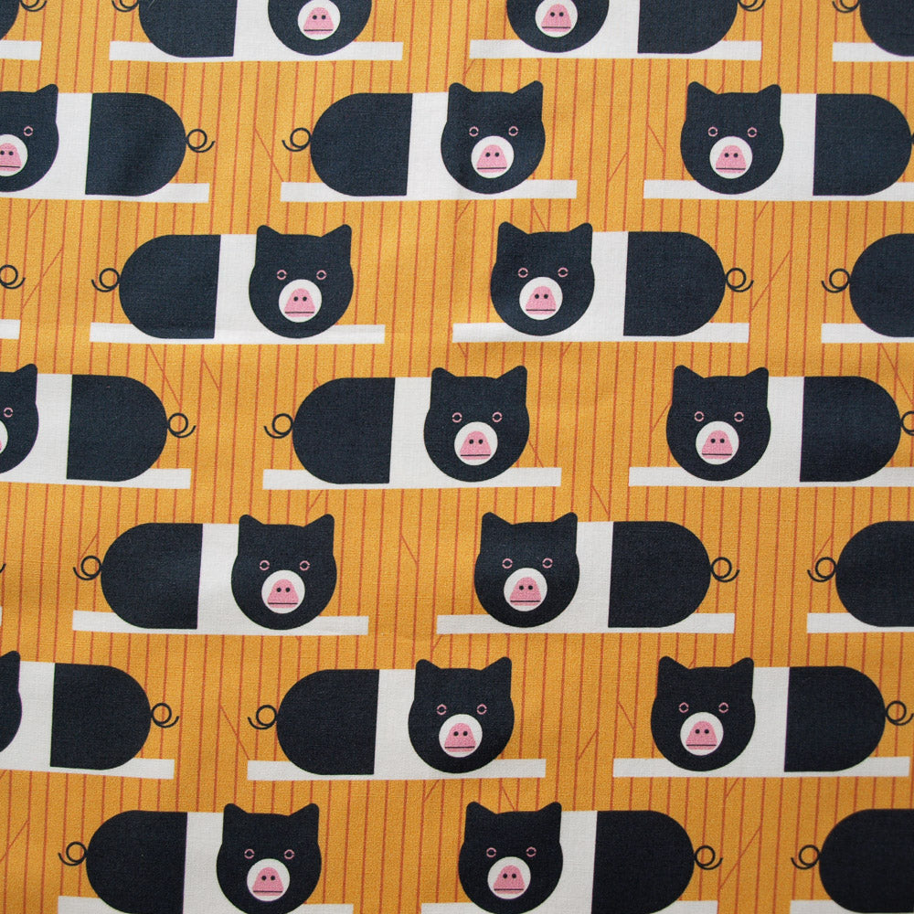 Piggies Straw Poplin