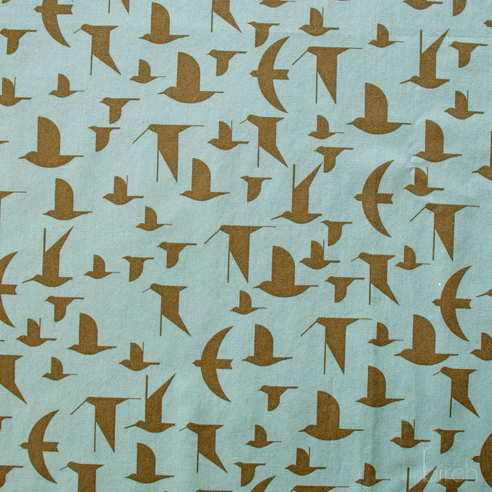 Maritime Birds Seagrass Poplin