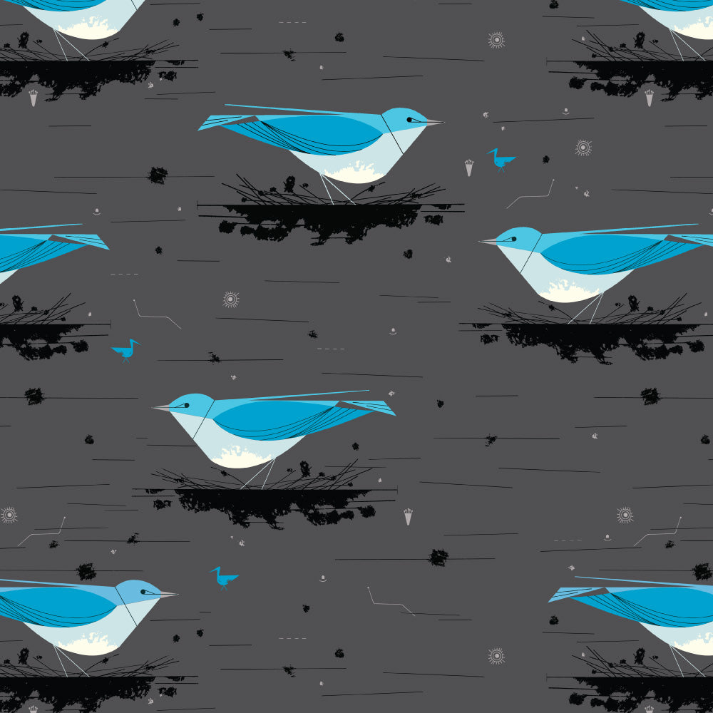 Iconic Mountain Bluebird Poplin
