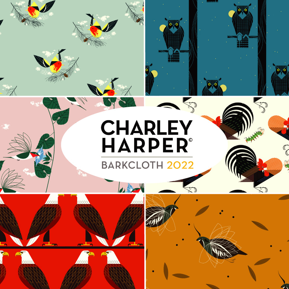 Charley Harper Barkcloth 2022 Fat Quarter Bundle, 6 Total