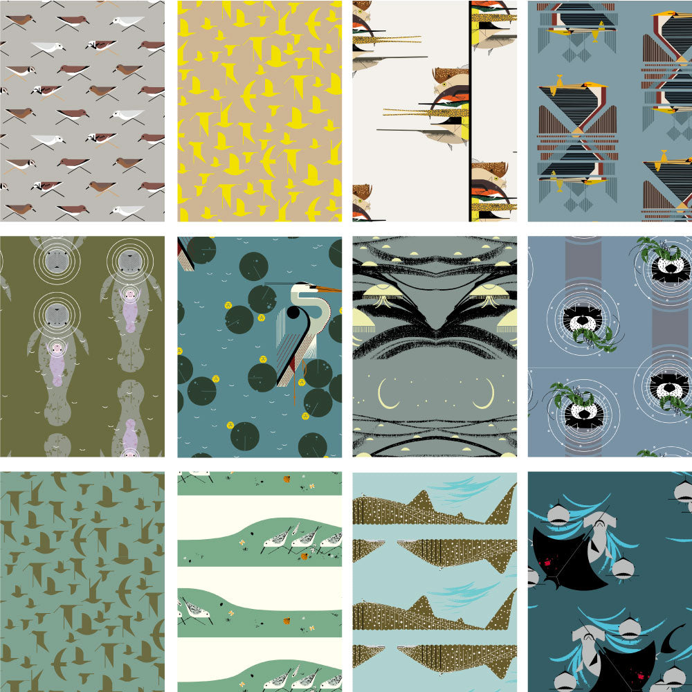 Charley Harper Coastal Vol. 2 Fat Quarter Bundle, 13 Total
