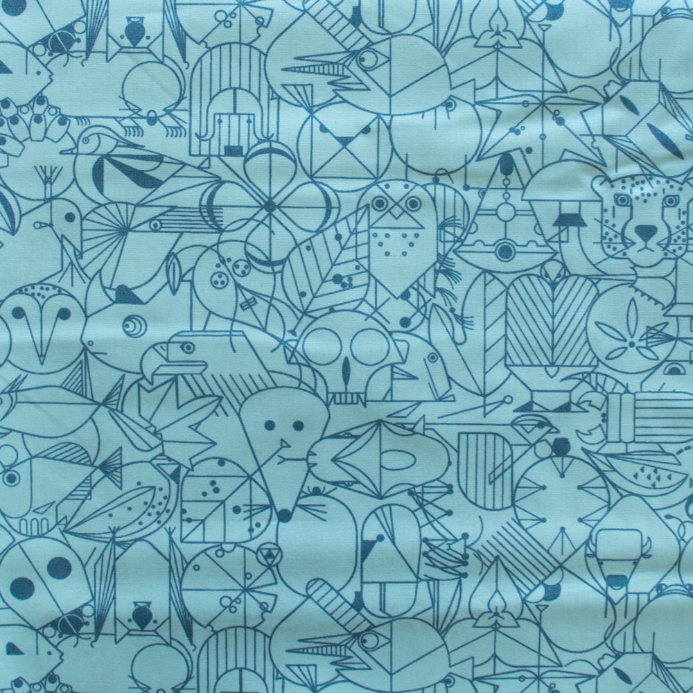 End Papers Blue Raspberry Poplin
