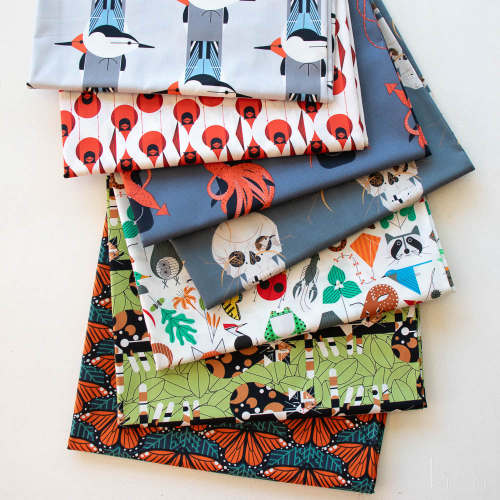 Charley Harper Iconic Poplin Fat Quarter Bundle, 8 Total