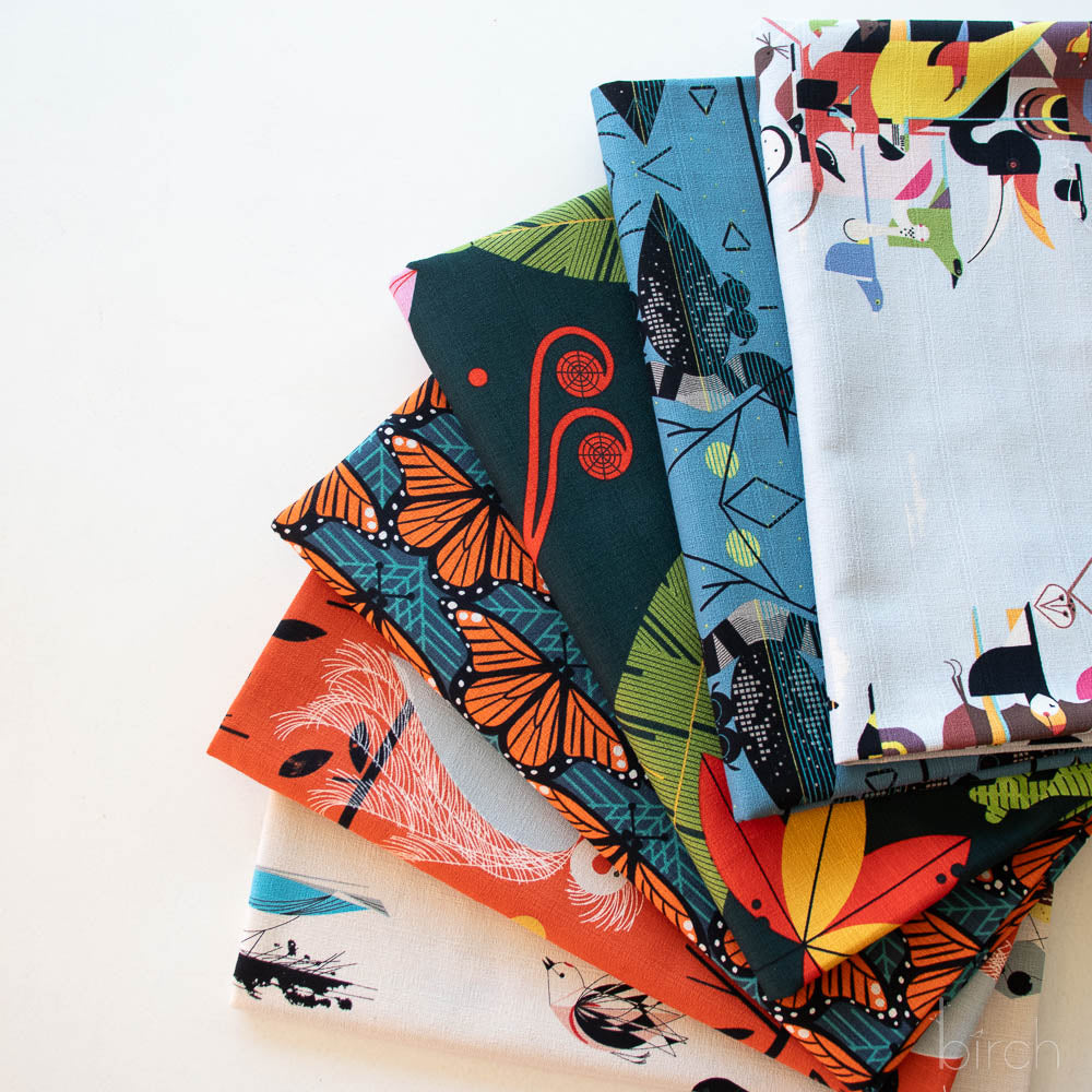 Charley Harper Iconic Barkcloth Case Pack, 15yd, 6 Total