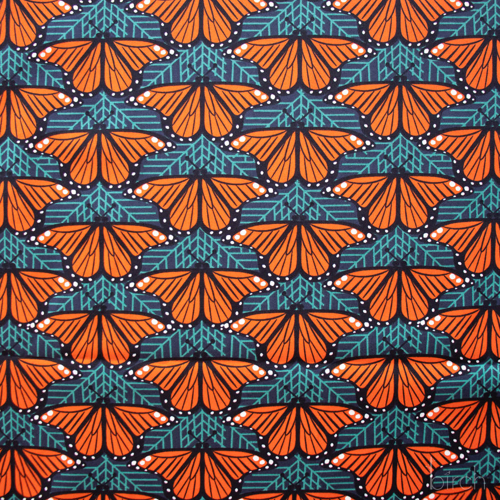 Small Monarch Butterflies Poplin