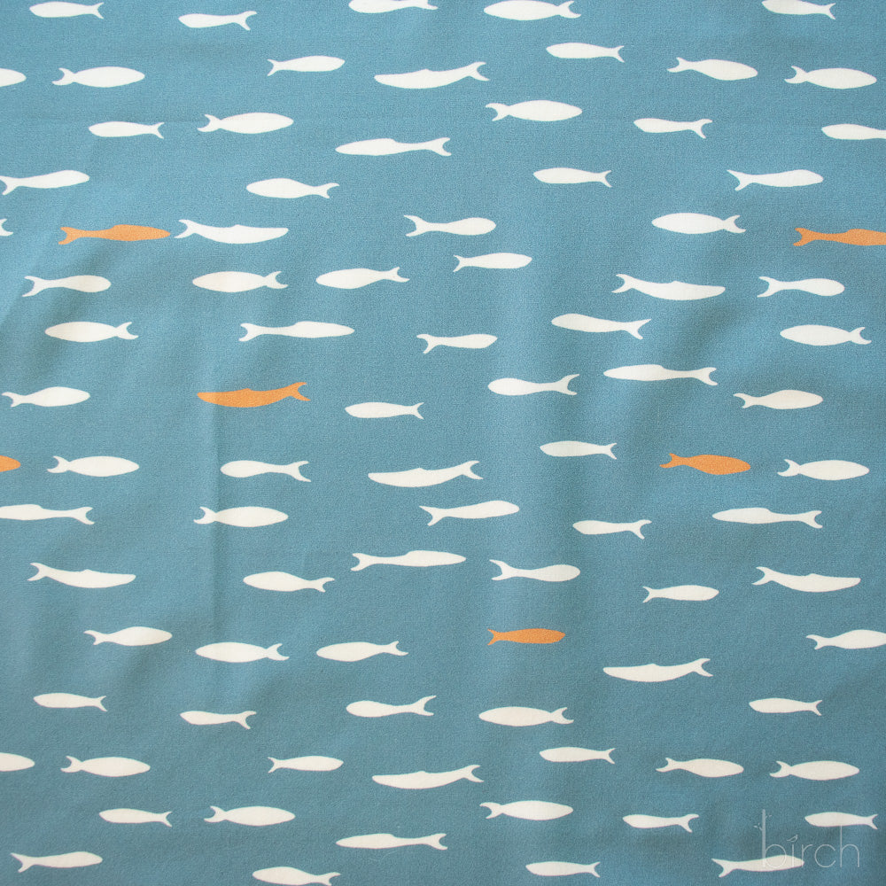 Blue School Poplin