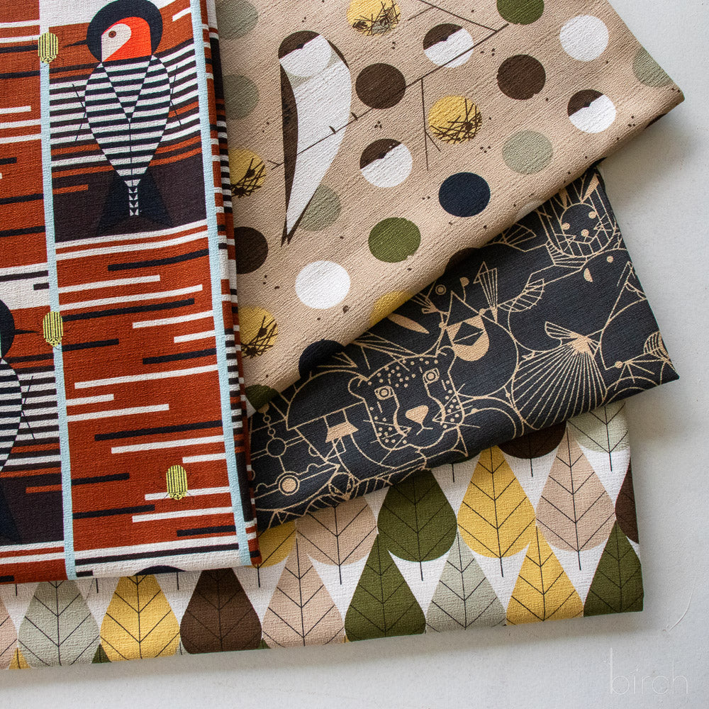 Charley Harper Iconic Vol.2 Barkcloth Case Pack, 10YD, 4 Total