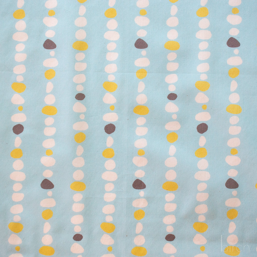Pebble Lines Sky Poplin