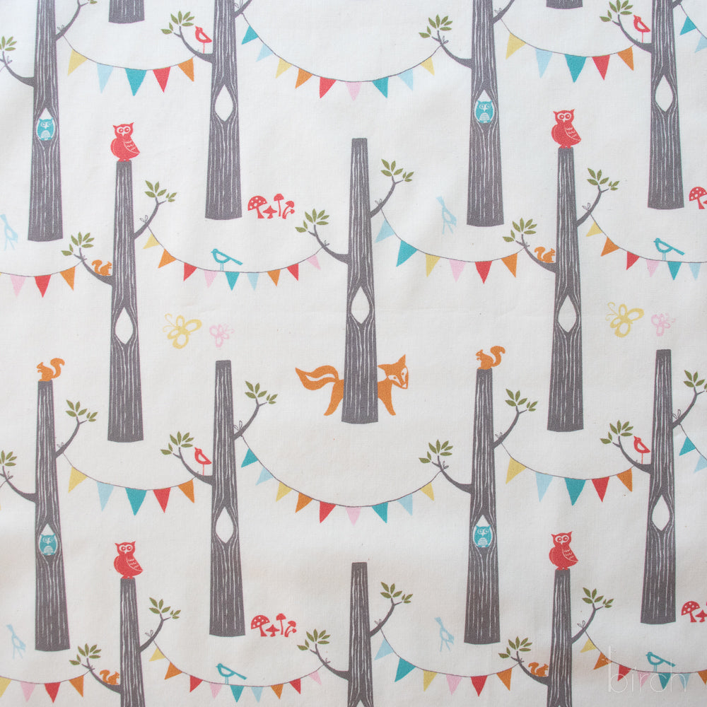 Woodland Party Cream Poplin