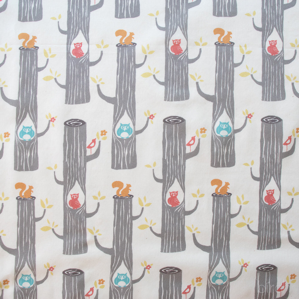 Woodland Friends Cream Poplin