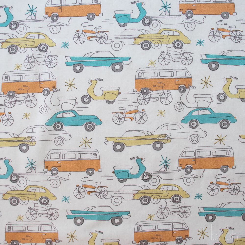 Cars Cream Poplin