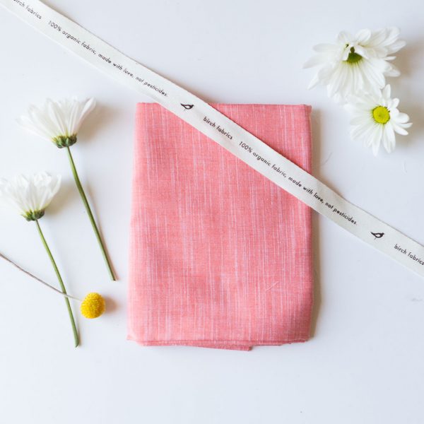 YARN DYED CHAMBRAY in CORAL