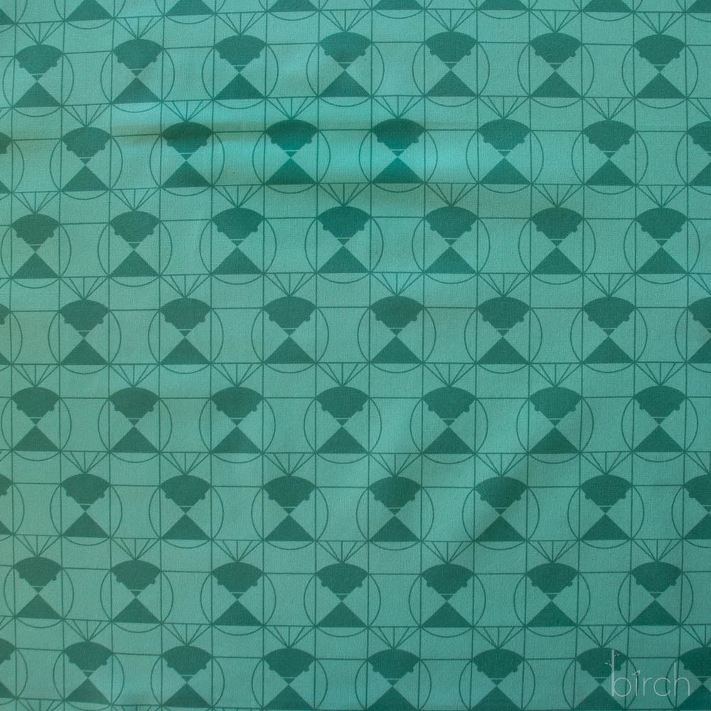 Chickadee End Papers Lagoon