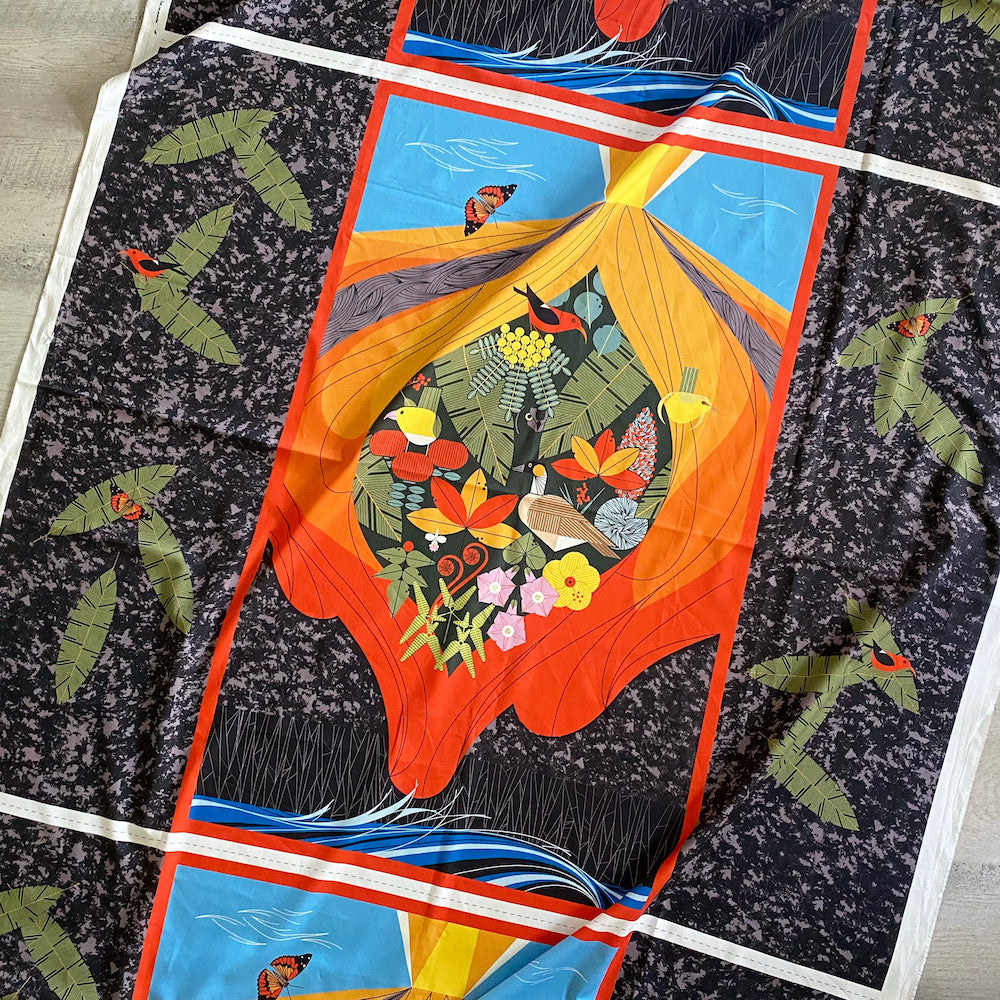 Hawaiian Volcanoes Panel Poplin