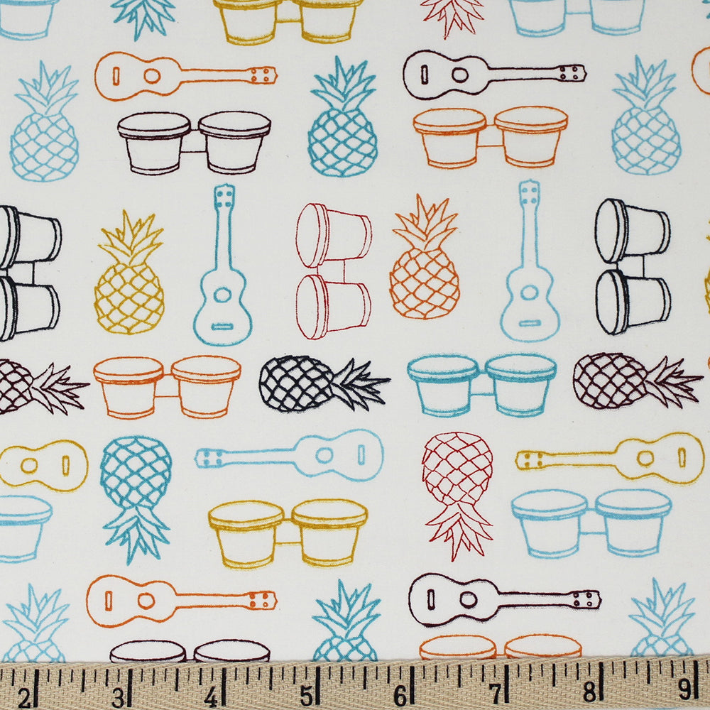 BEACH FARE in MULTI POPLIN
