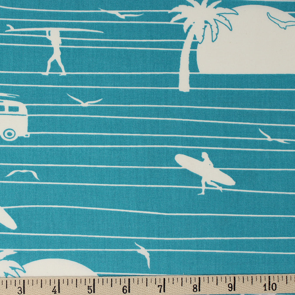 SUMMER MAIN in TURQUOISE POPLIN