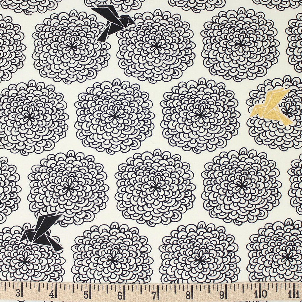 BIRDS and BLOSSOMS in BLACK/METALLIC