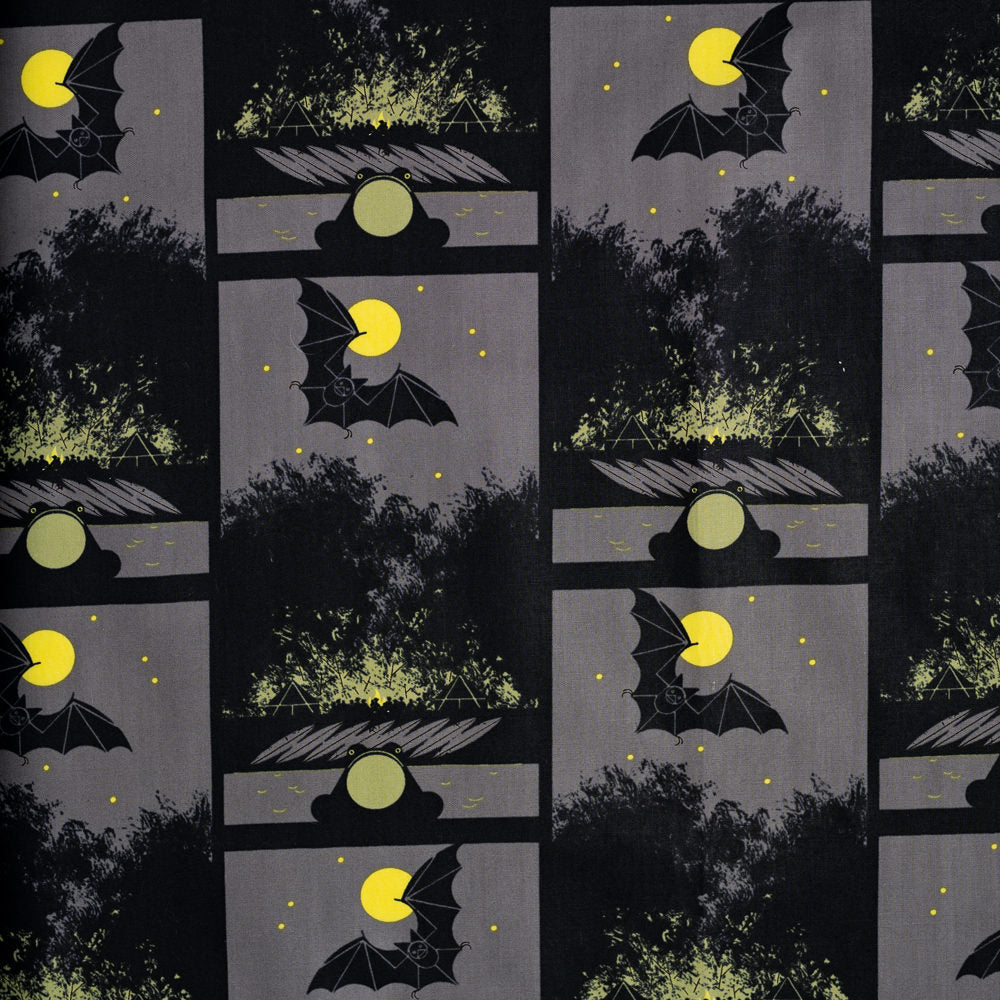 Bat, Bullfrog and Bonfire Poplin
