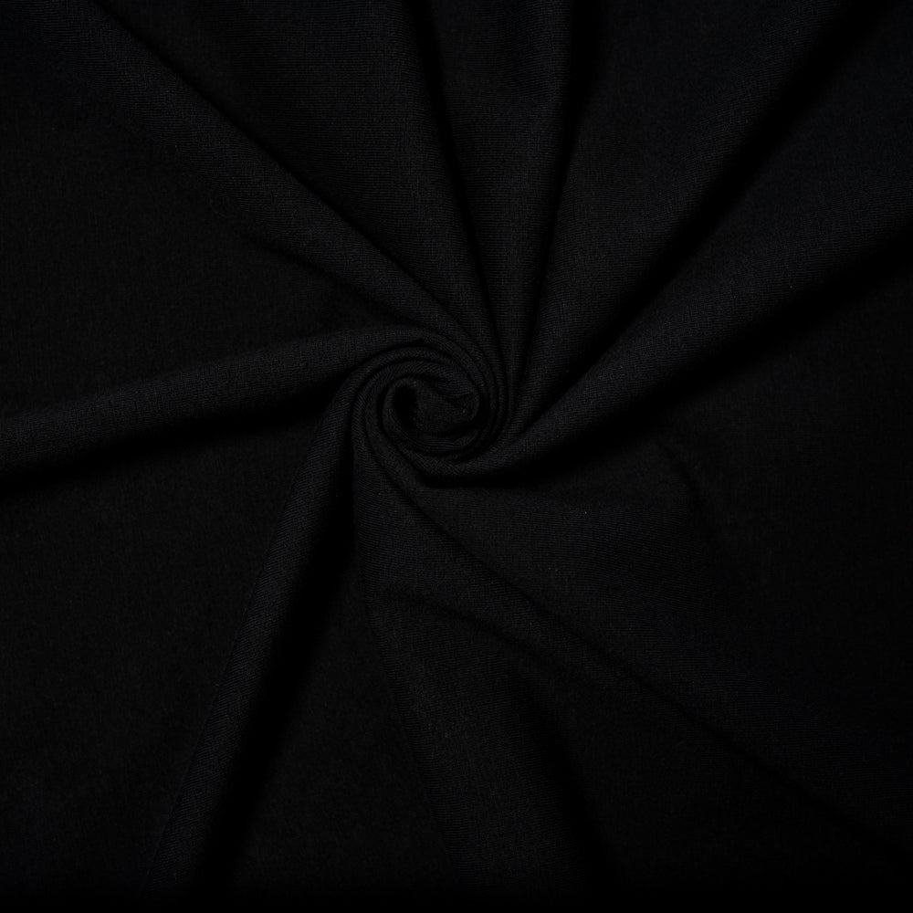 Black Jersey Knit Solid
