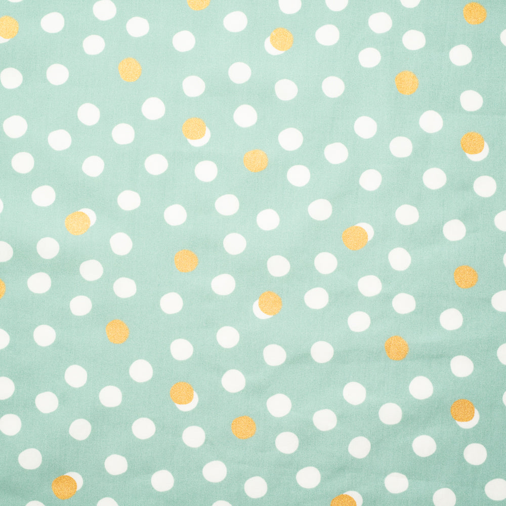 Mochi Dot Mineral / Metallic Gold Poplin
