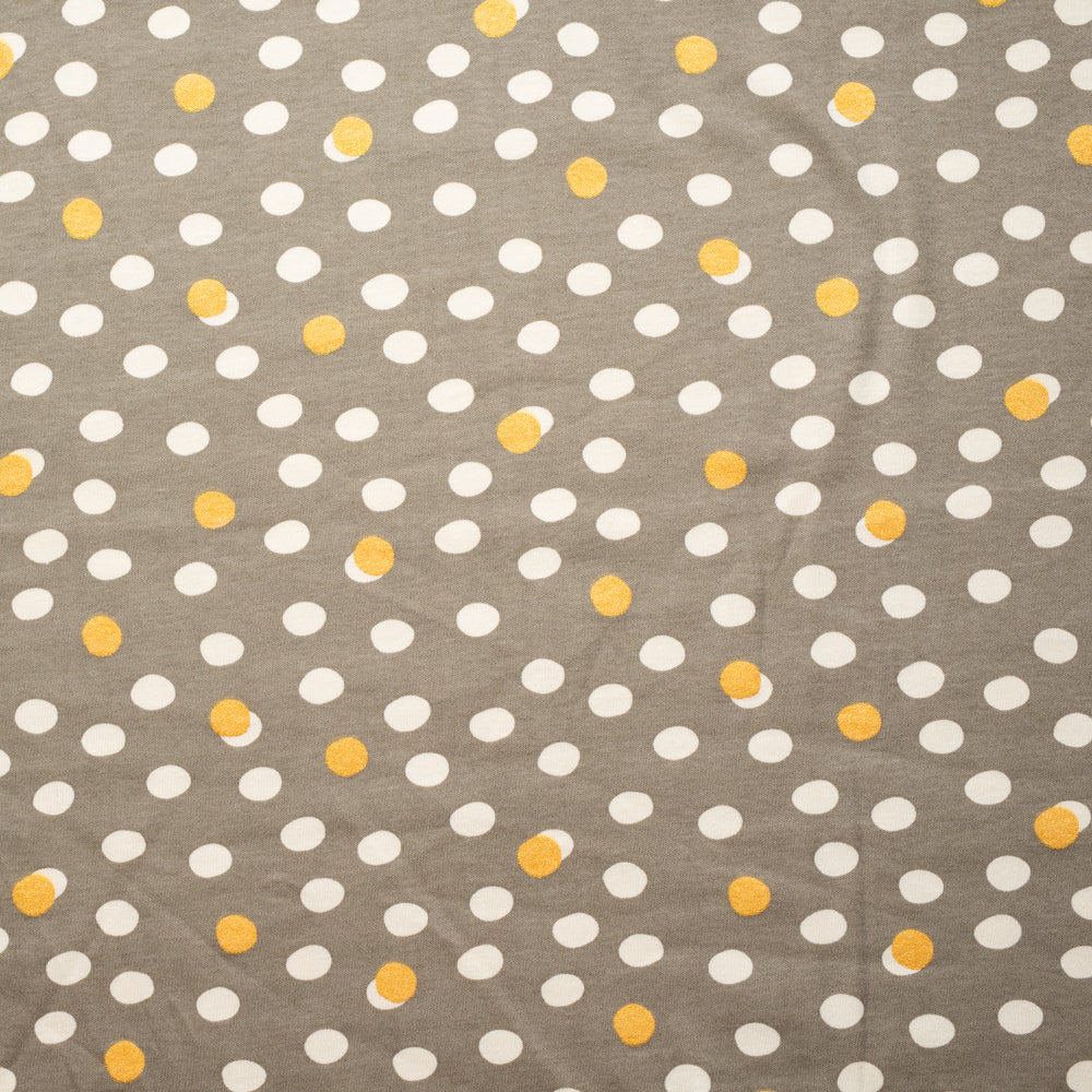 Mochi Dot Shroom / Metallic Gold Interlock Knit