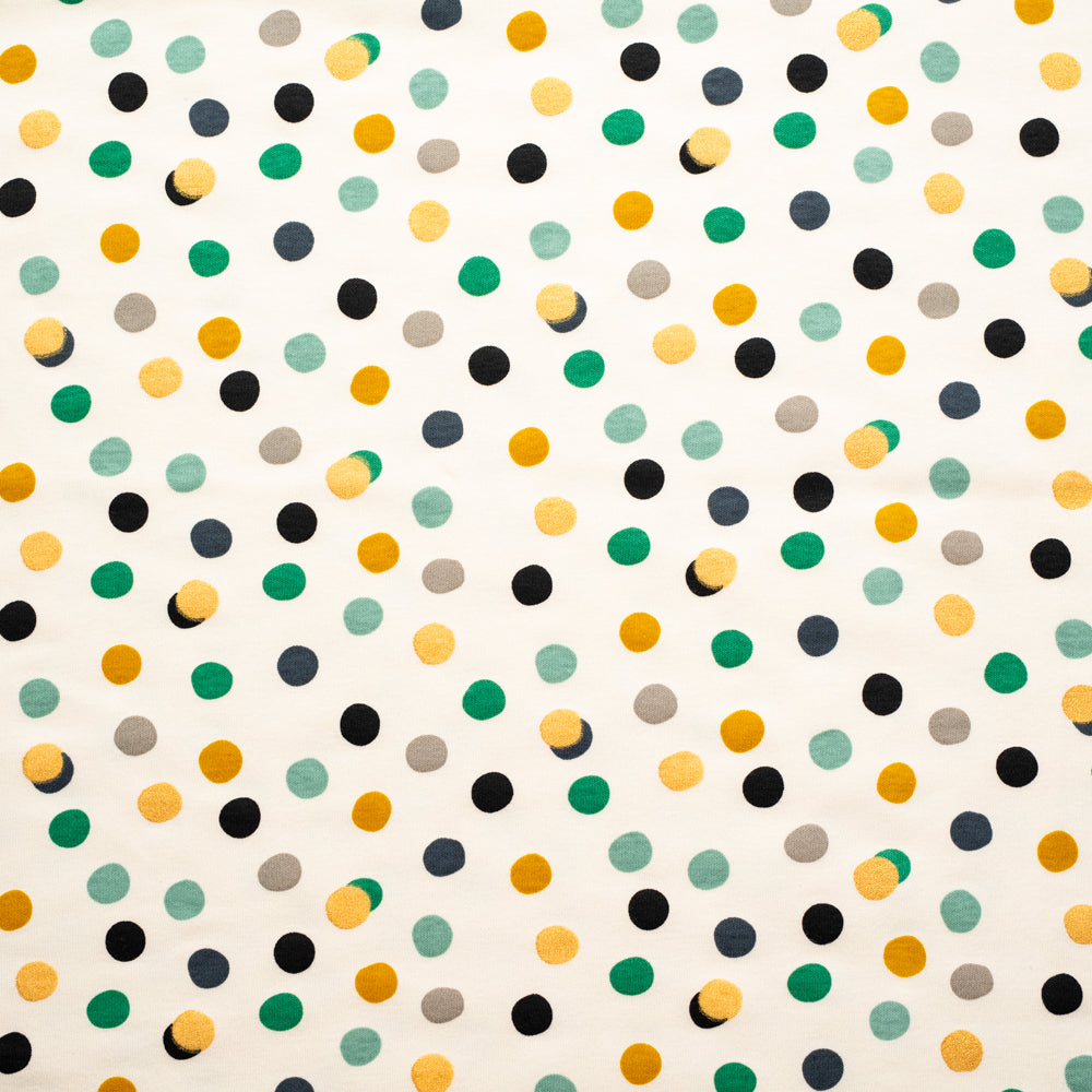 Mochi Dot Boy / Metallic Gold Interlock Knit