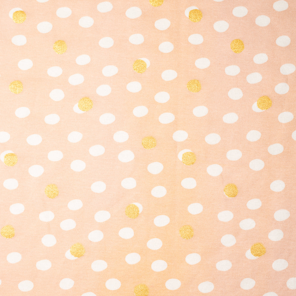 Mochi Dot Shell / Metallic Gold Interlock Knit