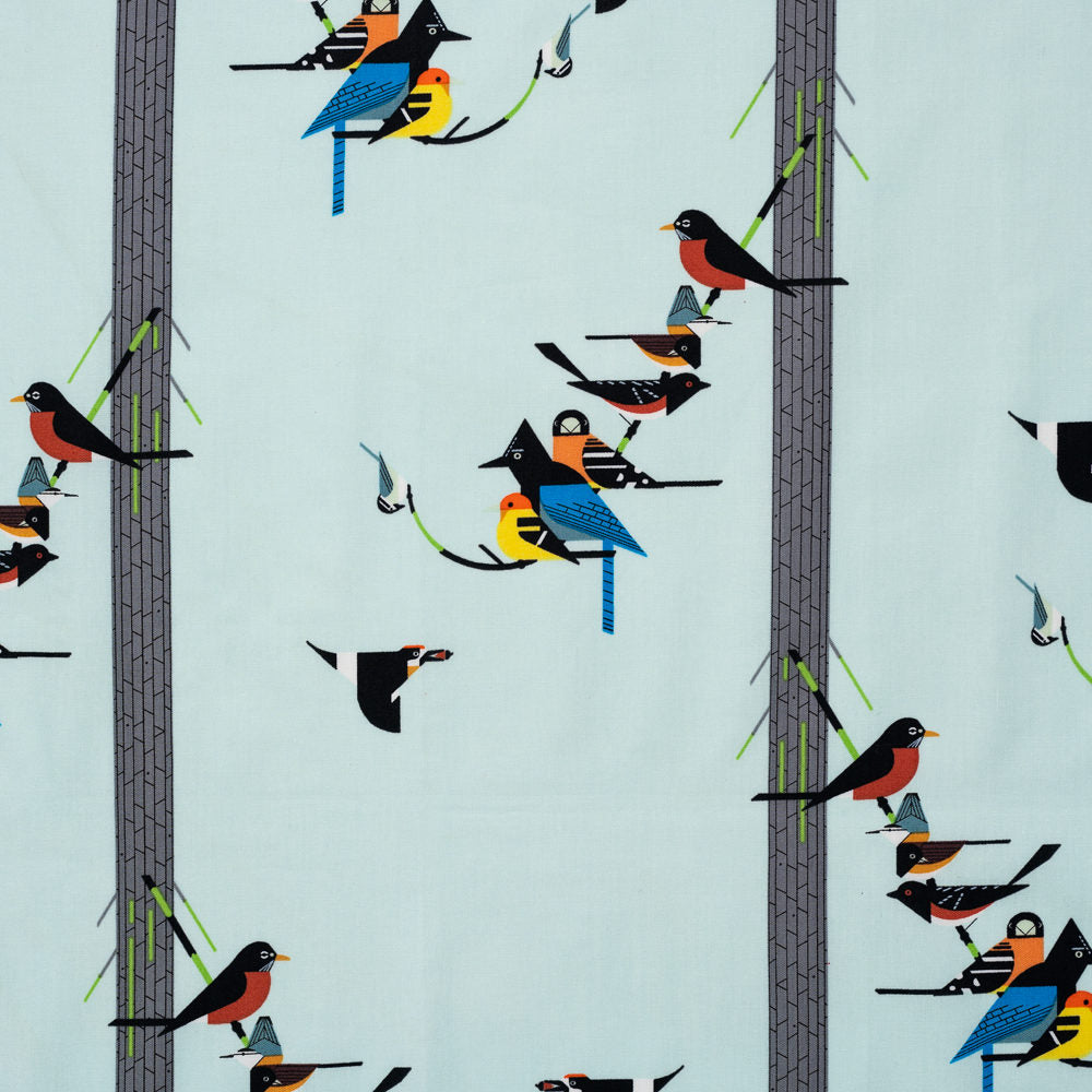 Birds on Pine Poplin