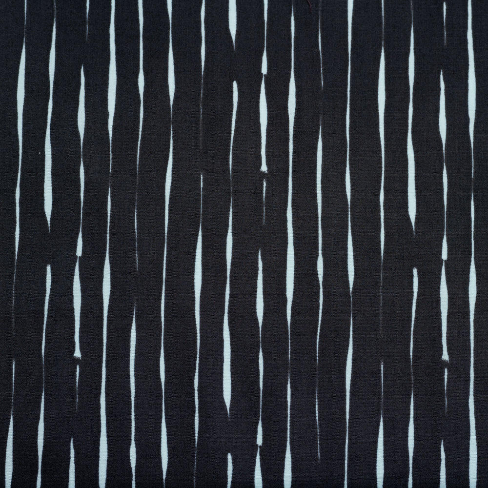 Stroke Black Poplin