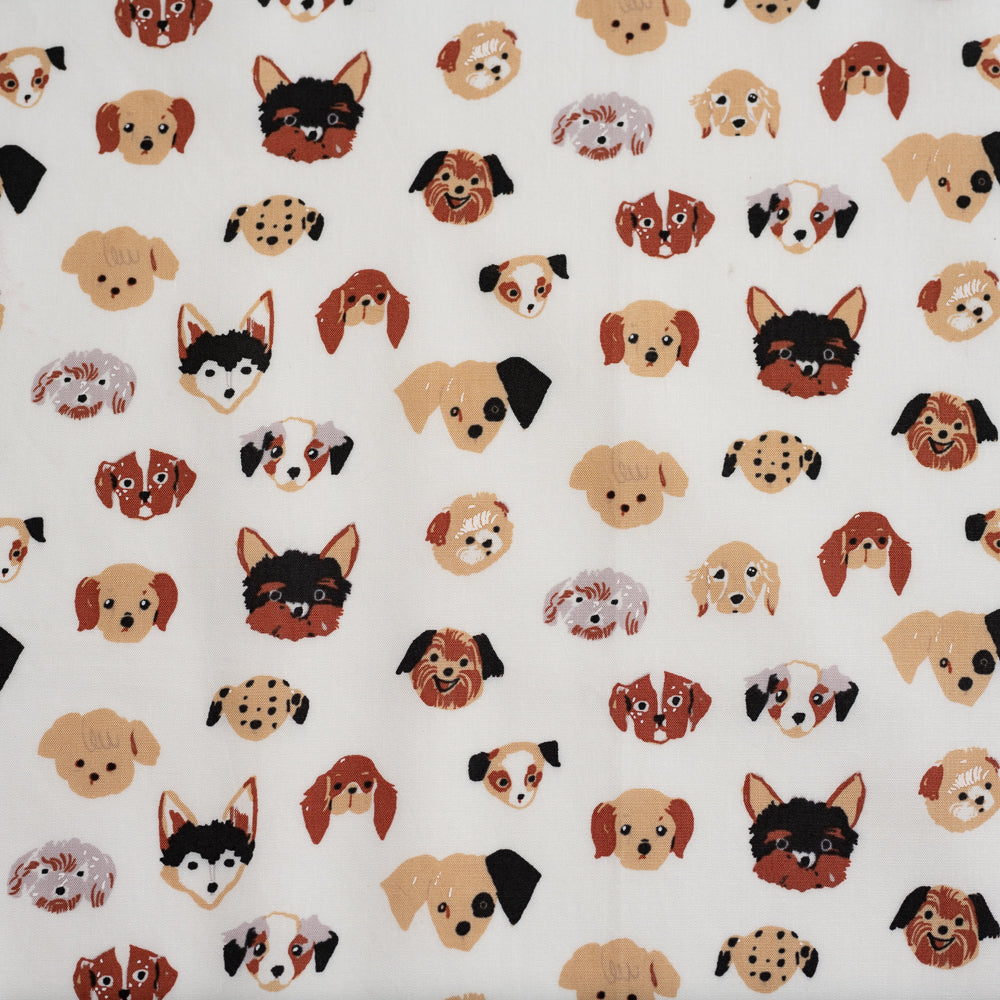 Doggie Dots Cream Poplin