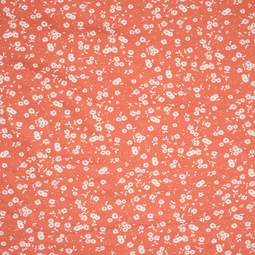 Tiny Flora Dusty Rose Jersey Knit