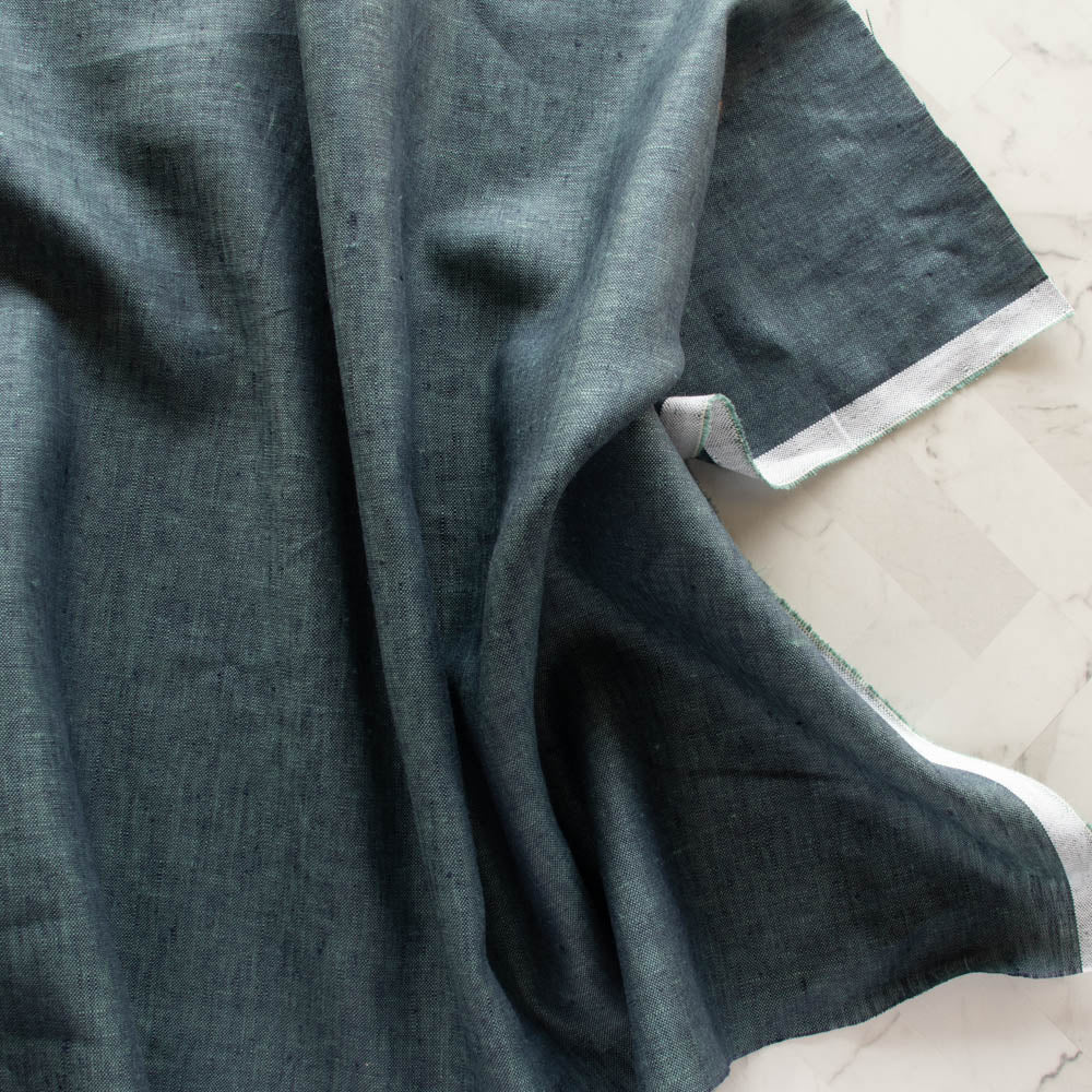 Deep Water Yarn Dyed Linen