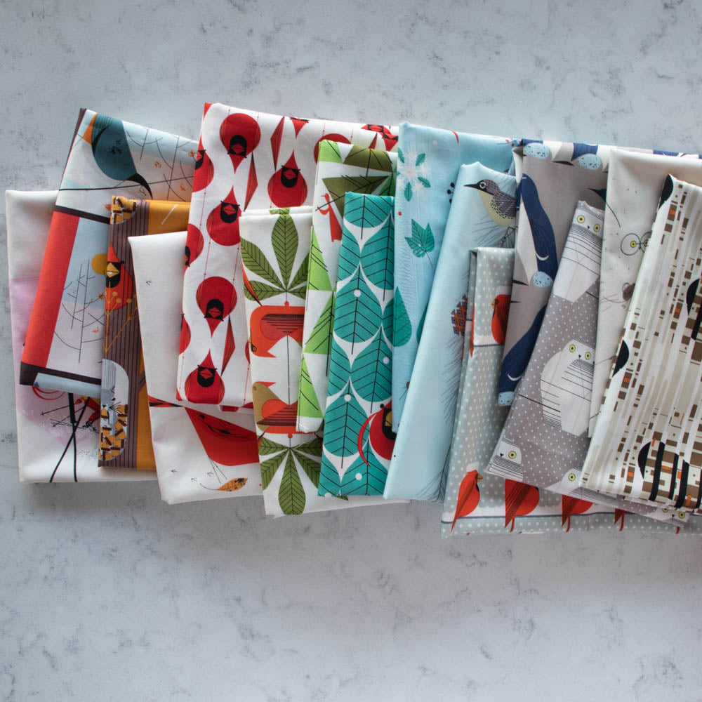 Charley Harper Holiday Best Vol. 2 Fat Quarter Bundle, 15 Total