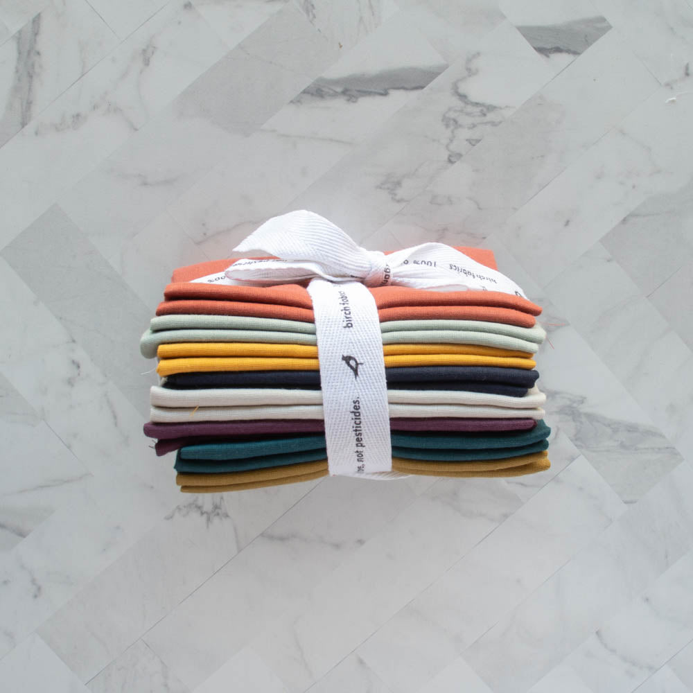 Fall 2022 Solid Double Gauze Fat Quarter Bundle, 8 Total
