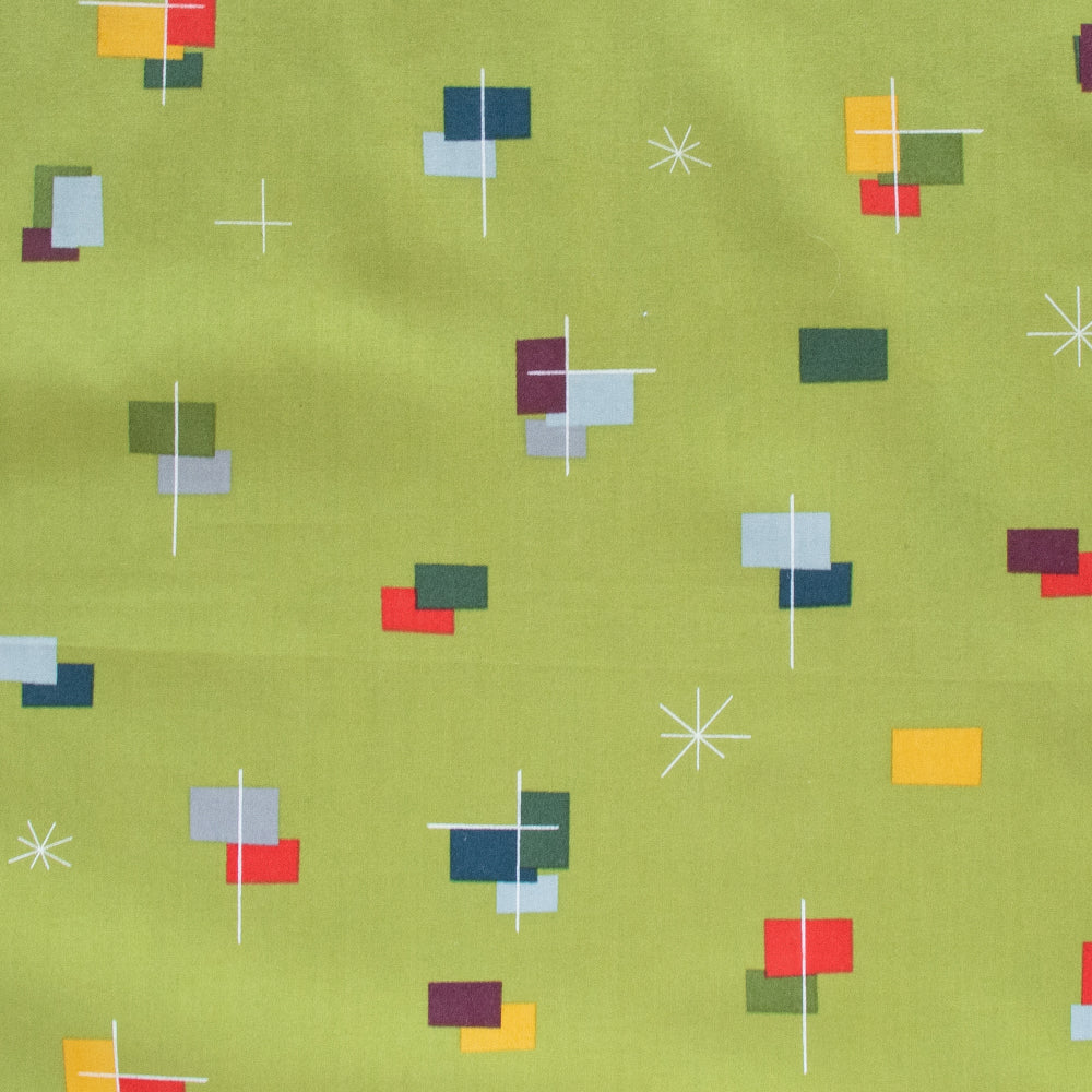 Squares and Dashes Holiday Poplin
