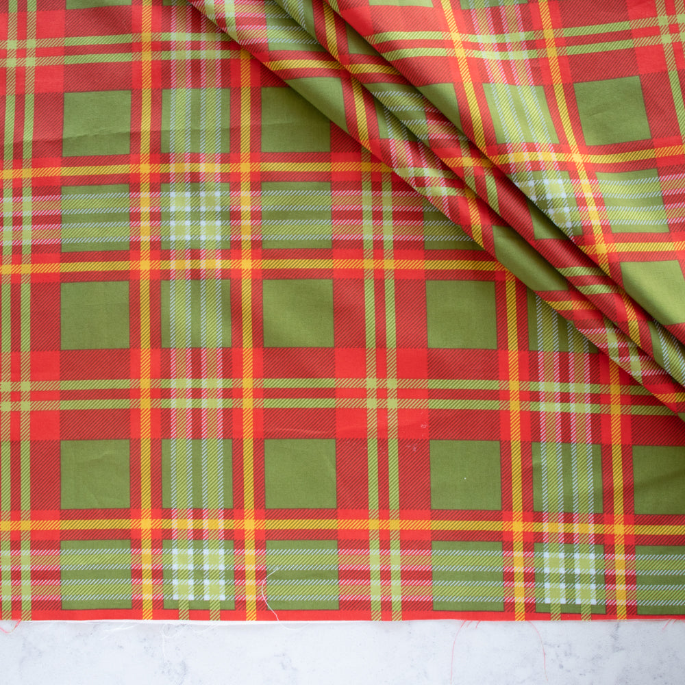 Vertical Holiday Plaid Poplin