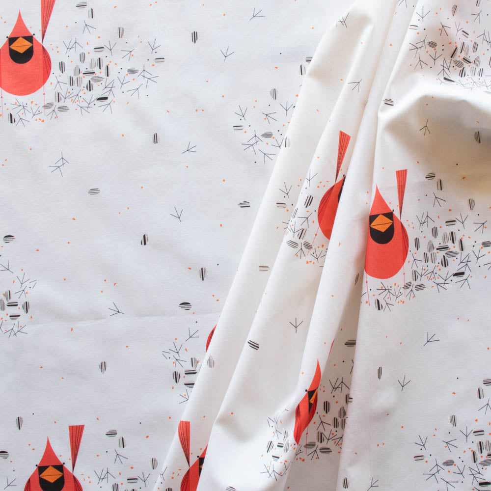 Cardinal and Seeds Poplin